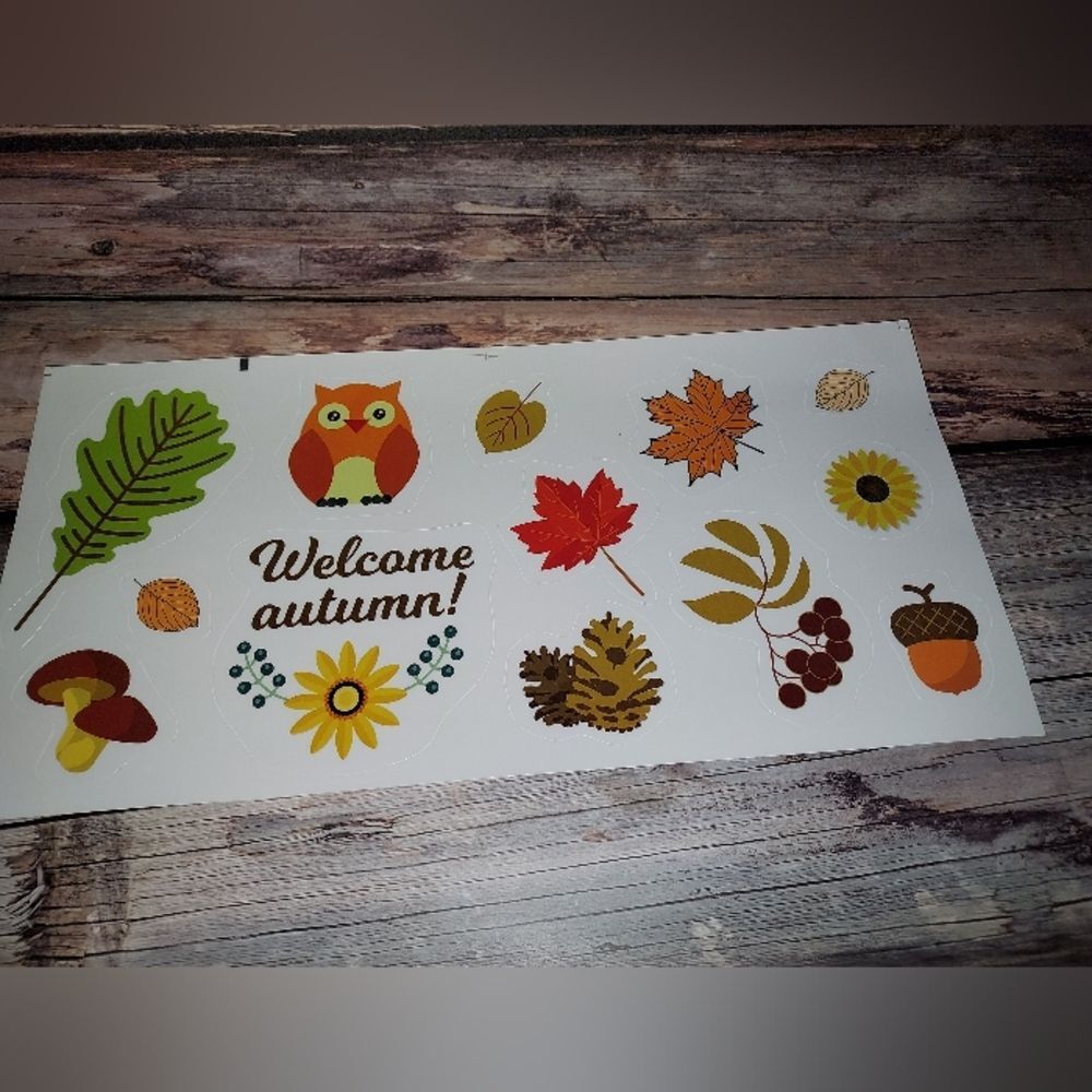 Autumn Themed Window clings